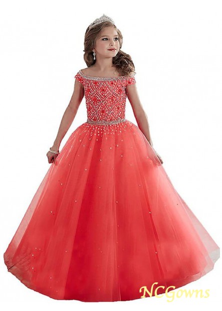 Ncgowns Sleeveless Sleeve Tulle Other Beading Red Dresses T801524726242