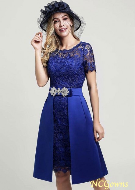 Buy 2023 Lace Mother Of The Bride Dresses Sheath/Column Scoop Neck With Sash YYQ1688973154