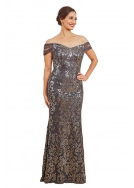 Chic Sequins Embroidered Lace Mother of the Bride Dress Wedding Guest Gowns