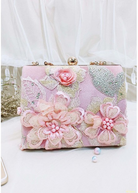 Pvc Velvet Embroidery Handbags