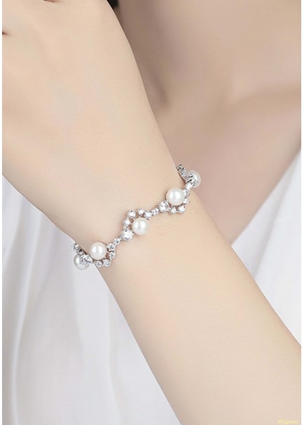 Pearl Rhinestone Bracelets T901556329507