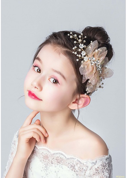 Wedding  Special Occasion  Anniversary  Birthday Cloth Kids Tiaras  Combs  Barrettes Accessories