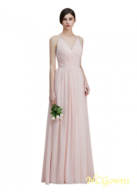 A-Line Princess Zipper Back Style Sleeveless Bridesmaid Dresses