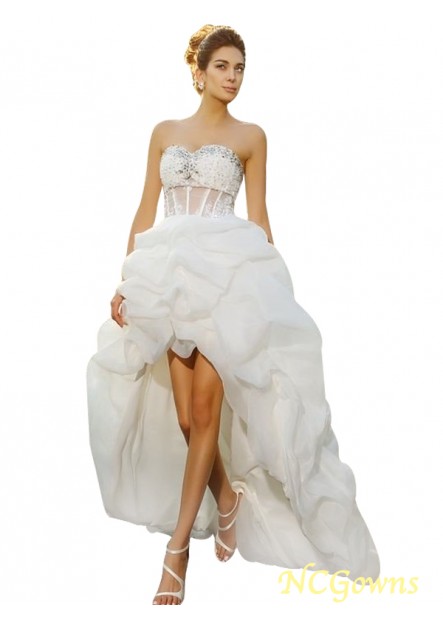 Empire Sweetheart Neckline Organza Fabric Luxury Wedding Dresses
