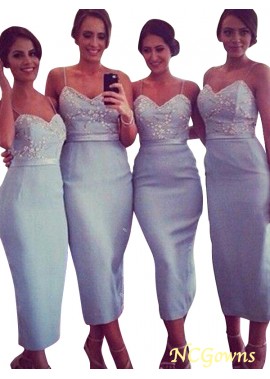 Knee-Length Spaghetti Straps Natural Other Bridesmaid Dresses