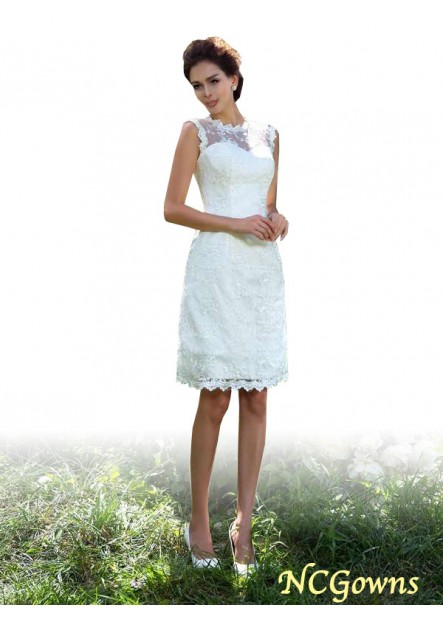 Ncgowns Satin Knee-Length Hemline Train A-Line Princess White Dresses
