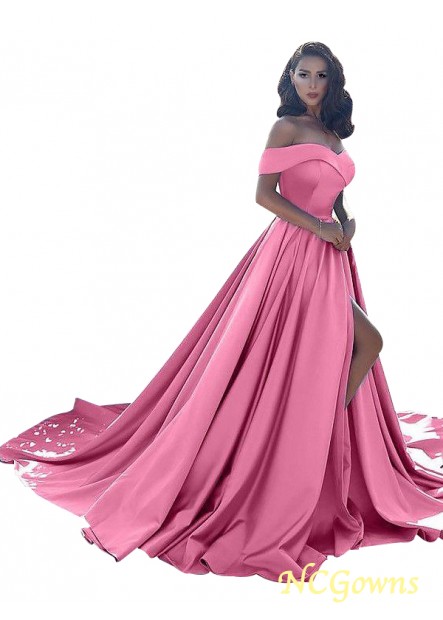 Ncgowns Off-The-Shoulder Satin Ruffles Special Occasion Dresses