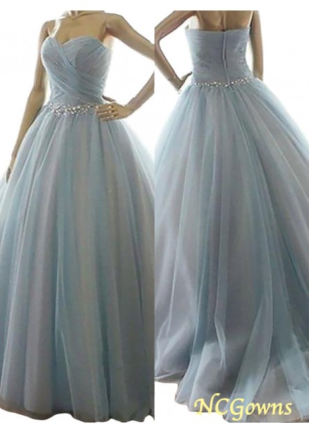 Natural Waist Tulle Fabric Formal Dresses