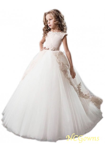 Ncgowns Ball Gown Silhouette Scoop Other Back Style Tulle White Dresses