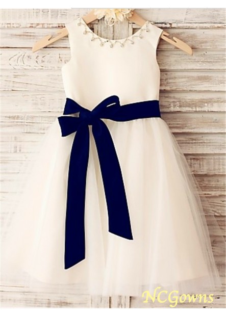 Sleeveless Bowknot Zipper Back Style A-Line Princess Silhouette Wedding Party Dresses T801524726469