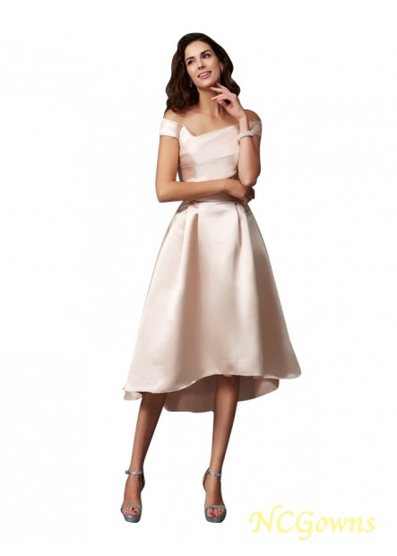 A-Line Princess Natural Other Asymmetrical Off-The-Shoulder Bridesmaid Dresses