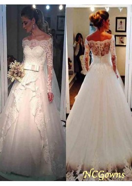 Ncgowns Tulle Fabric Other Back Style Ball Gown Silhouette Vintage Wedding Dresses