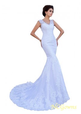 Sleeveless Sleeve Trumpet Mermaid Silhouette Natural Waist Wedding Dresses