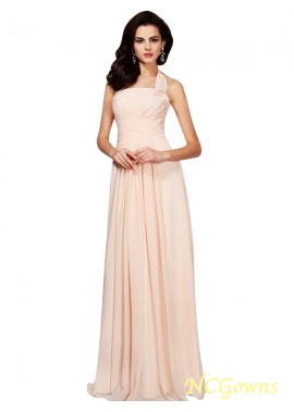 Floor-Length Pleats Embellishment Sleeveless Halter Neckline A-Line Princess 2023 Prom Dresses