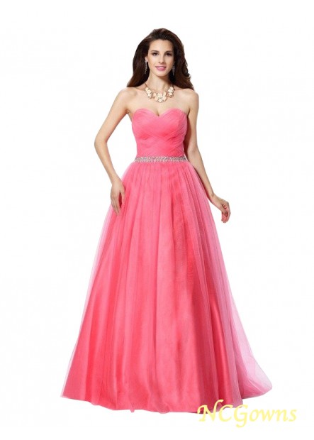 Ball Gown Sleeveless Natural Waist Beading Pleats Embellishment Quinceanera Dresses