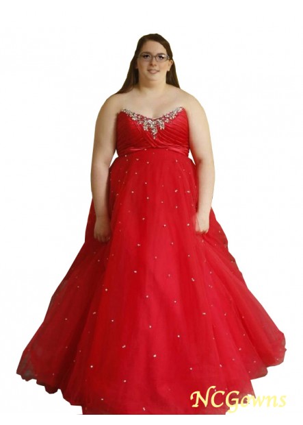 Natural Waist Floor-Length Sleeveless Sweetheart Prom Dresses