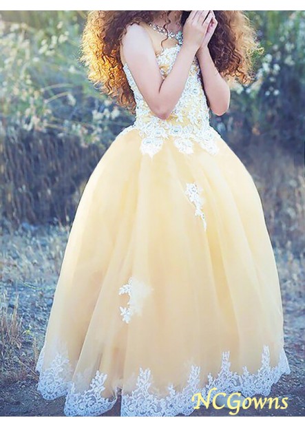 Natural Ball Gown Jewel Backless Sleeveless Sleeve Flower Girl Dresses