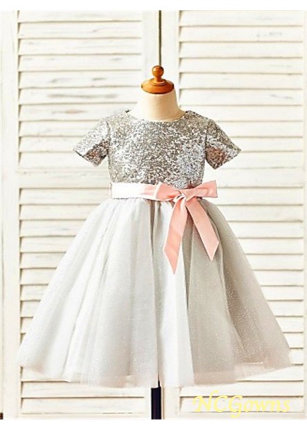 Scoop Natural Waist A-Line Princess Silhouette Wedding Party Dresses