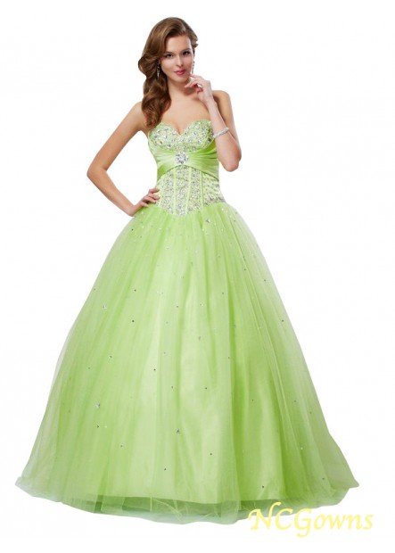 Lace Up Back Style Floor-Length Ball Gown Silhouette Sweetheart Natural Formal Dresses