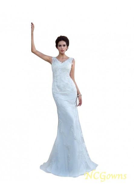 Sleeveless Applique Embellishment Sweep Brush Train Other Trumpet Mermaid Natural Wedding Dresses T801524715493