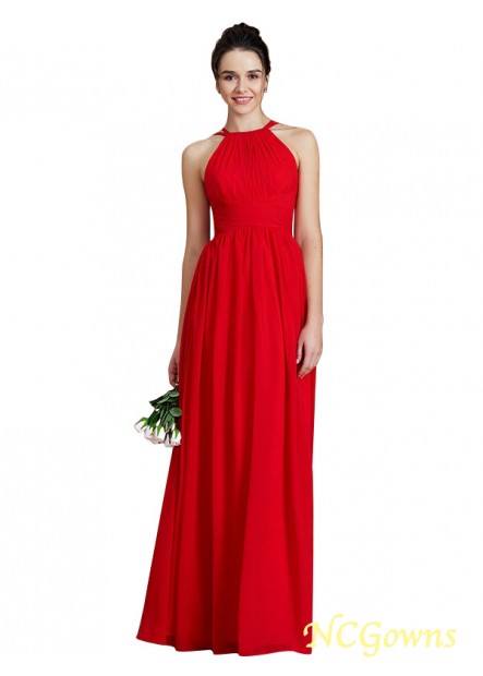 Ncgowns A-Line Princess Silhouette Floor-Length Zipper Wedding Party Dresses