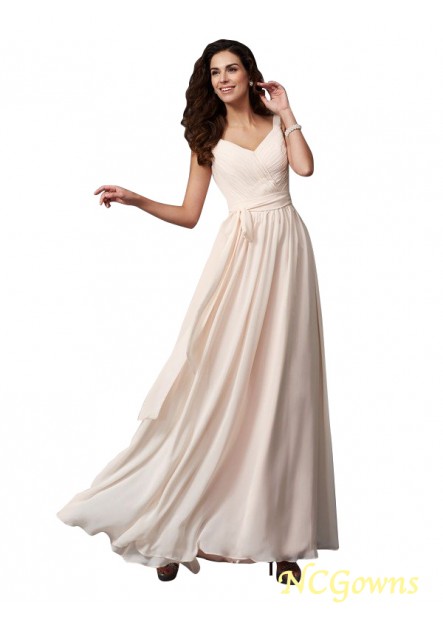 Ncgowns Floor-Length Sleeveless A-Line Princess Bridesmaid Dresses