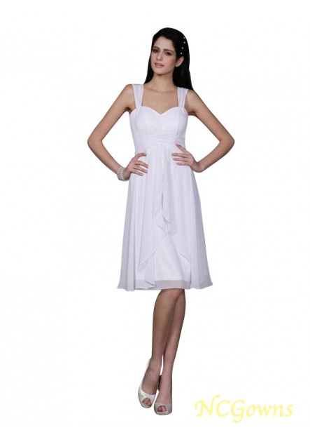 Cap Empire Waistline Zipper Knee-Length Length A-Line Princess Silhouette Wedding Party Dresses