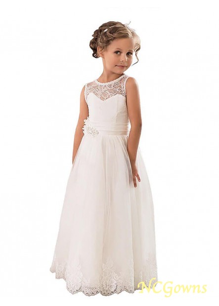 Ncgowns A-Line Princess Silhouette Sleeveless Ivory Dresses
