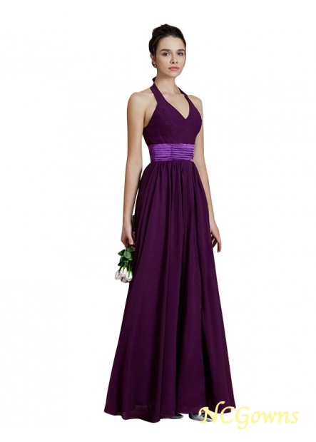 Natural Waist Chiffon Fabric Sash Ribbon Belt Other Back Style Floor-Length Bridesmaid Dresses