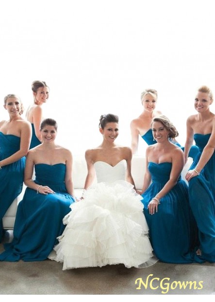 Other Back Style Sleeveless Floor-Length Wedding Party Dresses