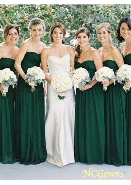 Sleeveless Sleeve Chiffon A-Line Princess Silhouette Natural Wedding Party Dresses