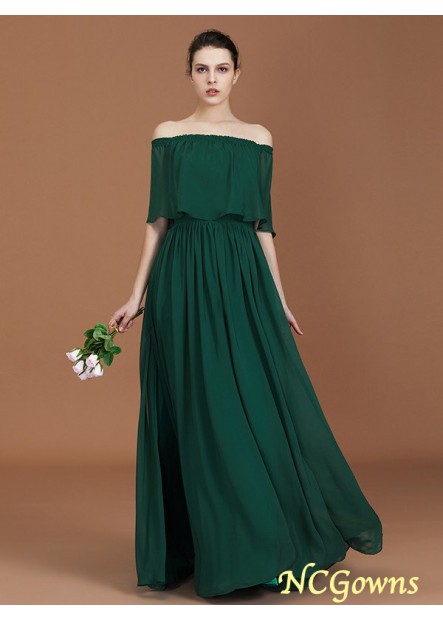 Floor-Length Pleats Embellishment Wedding Party Dresses T801524723895