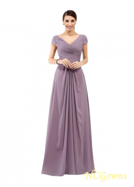 V-Neck Other Back Style A-Line Princess Silhouette Empire Chiffon Pleats Embellishment Bridesmaid Dresses