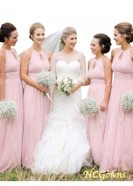Sleeveless Sleeve Floor-Length Hemline Train Chiffon Natural Waist Scoop Wedding Party Dresses