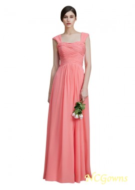 Ncgowns Sleeveless Sleeve Natural A-Line Princess Floor-Length Zipper Bridesmaid Dresses