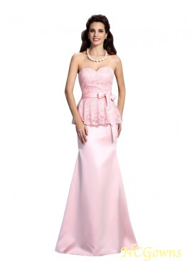 Lace Sweetheart Neckline Floor-Length Hemline Train Bridesmaid Dresses