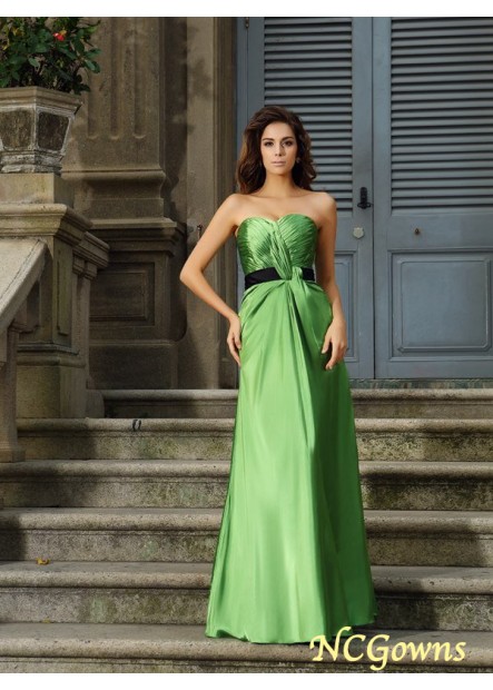 Zipper Empire Waist Other Silk Like Satin A-Line Princess Floor-Length Hemline Train Bridesmaid Dresses