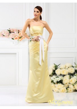 Sleeveless Zipper Floor-Length Pleats Embellishment Empire Waist Trumpet Mermaid Bridesmaid Dresses