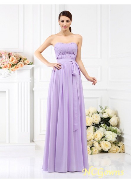 Strapless Empire Zipper Sleeveless Sleeve Floor-Length Wedding Party Dresses