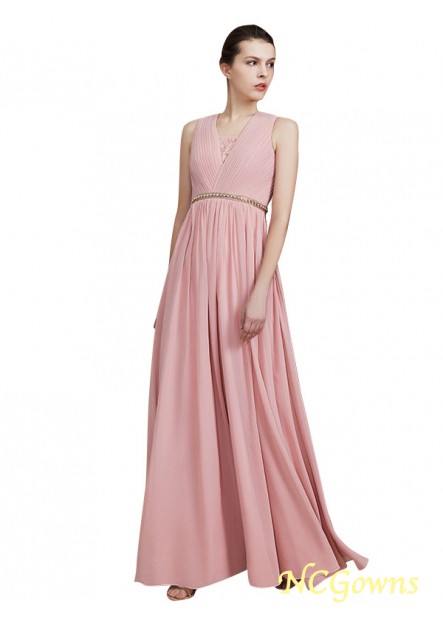 Sleeveless Sleeve Chiffon Ruched Other Natural Bridesmaid Dresses
