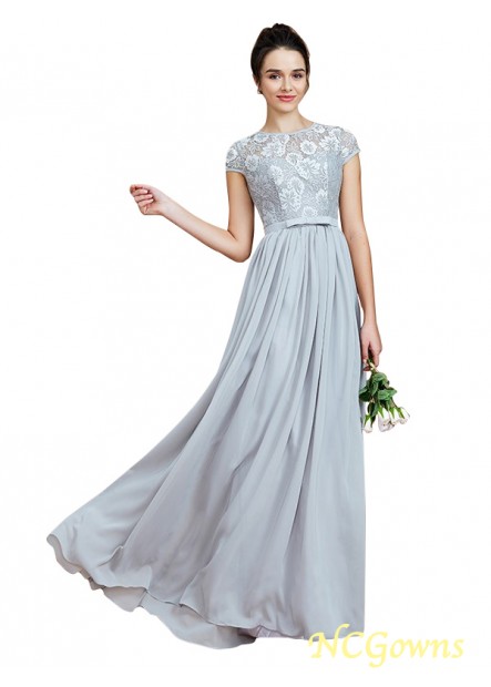 Ncgowns Chiffon Floor-Length Jewel A-Line Princess Zipper Back Style Bridesmaid Dresses