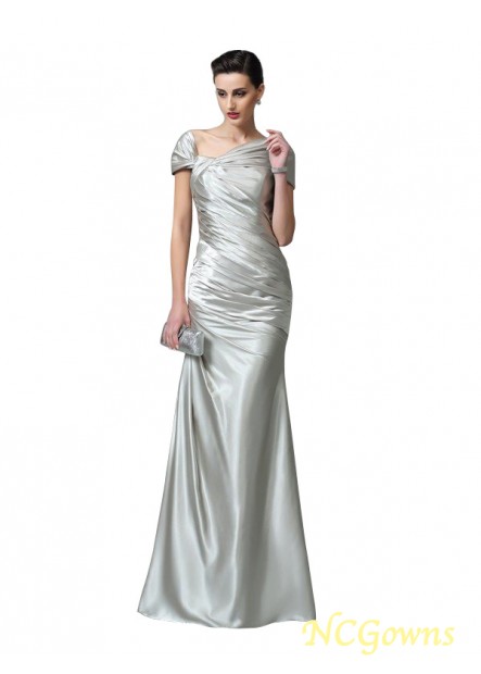 Silk Like Satin Pleats Natural Floor-Length Hemline Train Other Back Style Long Formal Dresses T801524713220