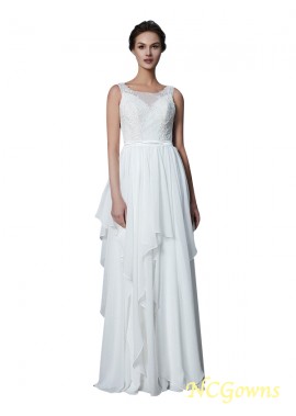 Scoop Other Floor-Length Hemline Train Sleeveless A-Line Princess Silhouette Wedding Dresses