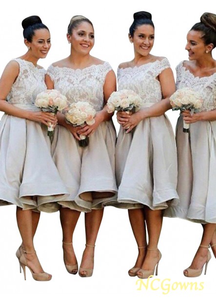Elastic Woven Satin Natural Bridesmaid Dresses