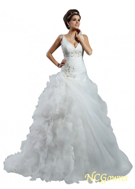 Sleeveless Ruffles 2023 Wedding Dresses