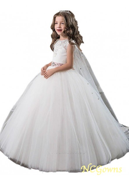 Natural Waist Sleeveless Ball Gown Wedding Party Dresses
