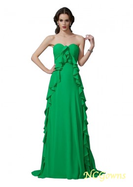 Sleeveless A-Line Princess Chiffon Fabric Sweetheart 2023 Prom Dresses