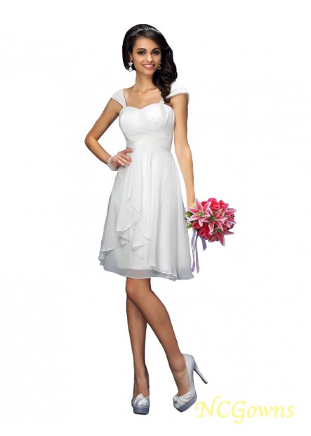 Sleeveless Chiffon Zipper A-Line Princess White Dresses