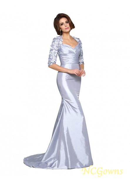 Sweetheart Neckline Applique Embellishment Trumpet Mermaid Natural Wedding Party Dresses