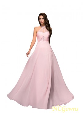 Ncgowns Chiffon Fabric A-Line Princess Silhouette Natural Waist Beading Formal Evening Dresses T801524706967